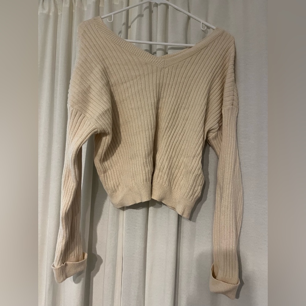 Cropped off the shoulder Sincerely Jules sweater
